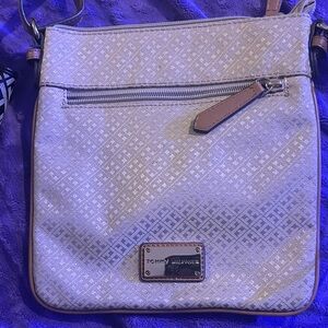 Tommy Hilfiger Beige and Brown Crossbody Bag